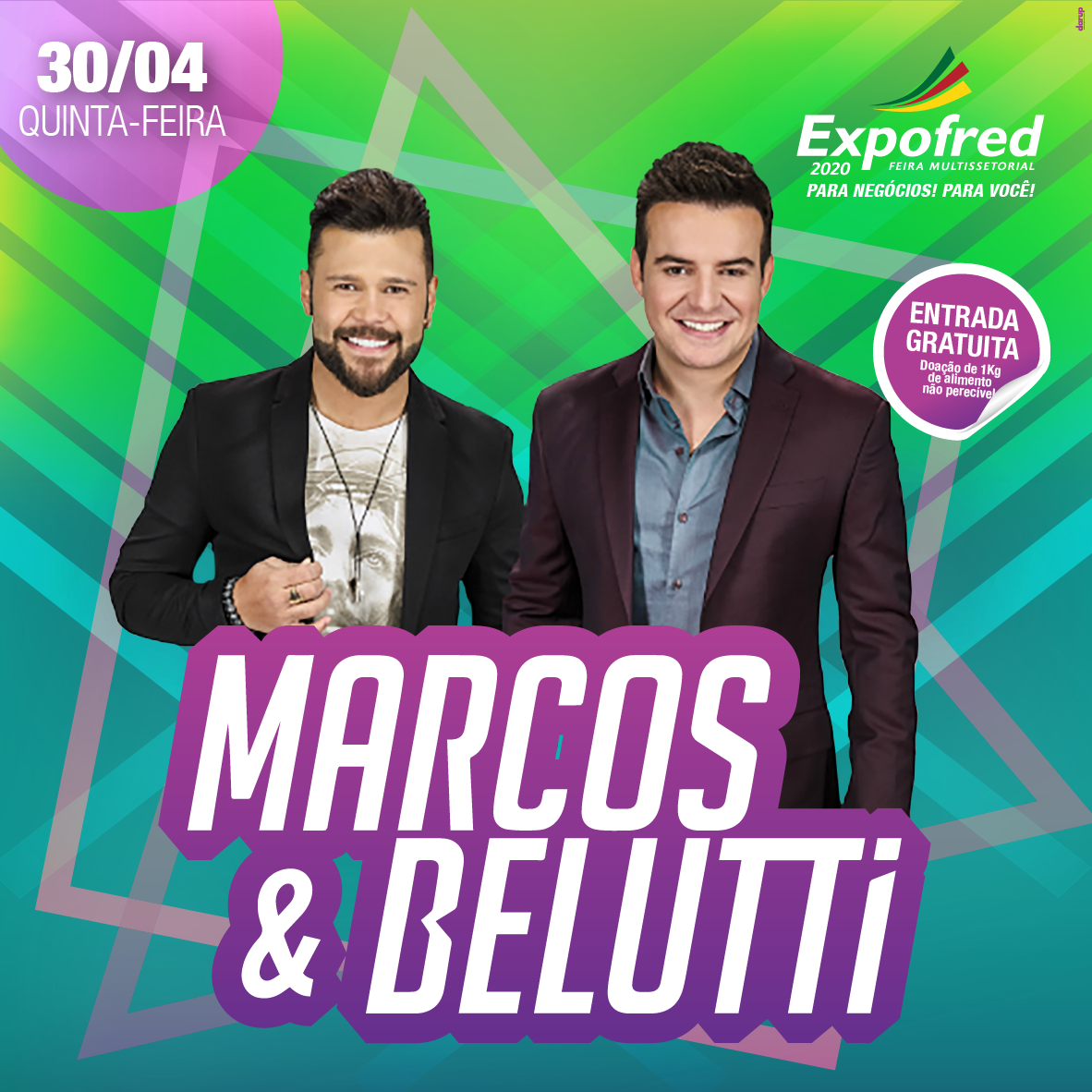 Marcos & Belutti animarão os visitantes do segundo dia da Expofred