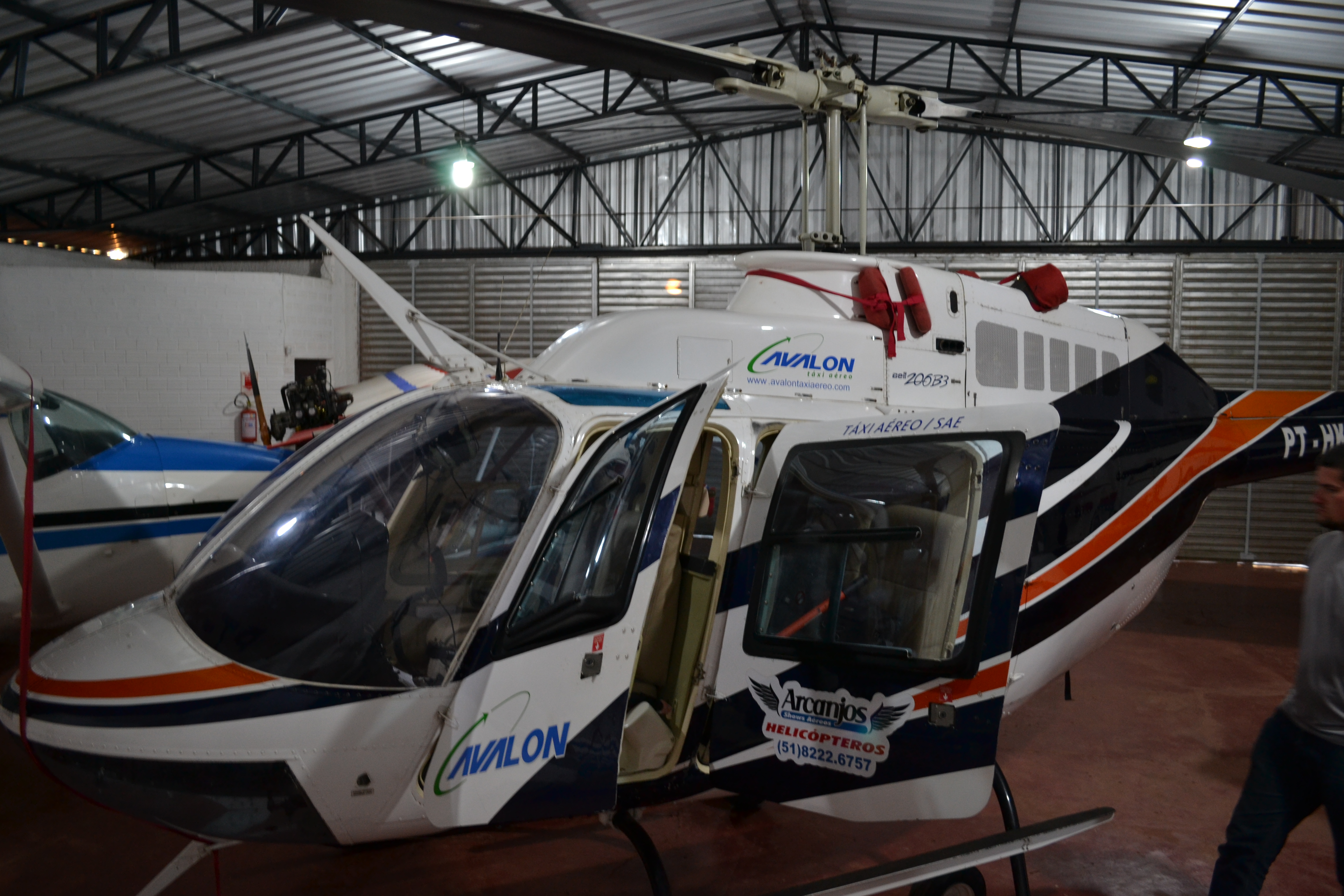 Helicóptero que fará voos durante a Expofred já está em Frederico Westphalen