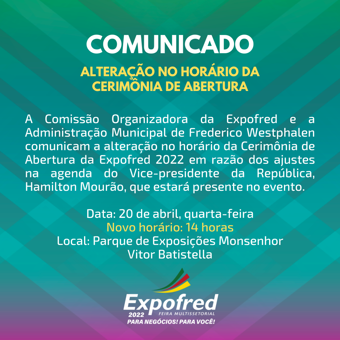 Comunicado Expofred 2022